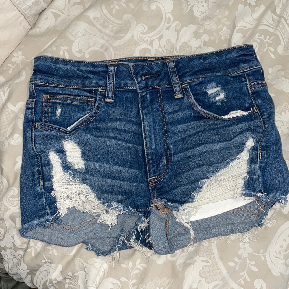 Super stretch denim shorts